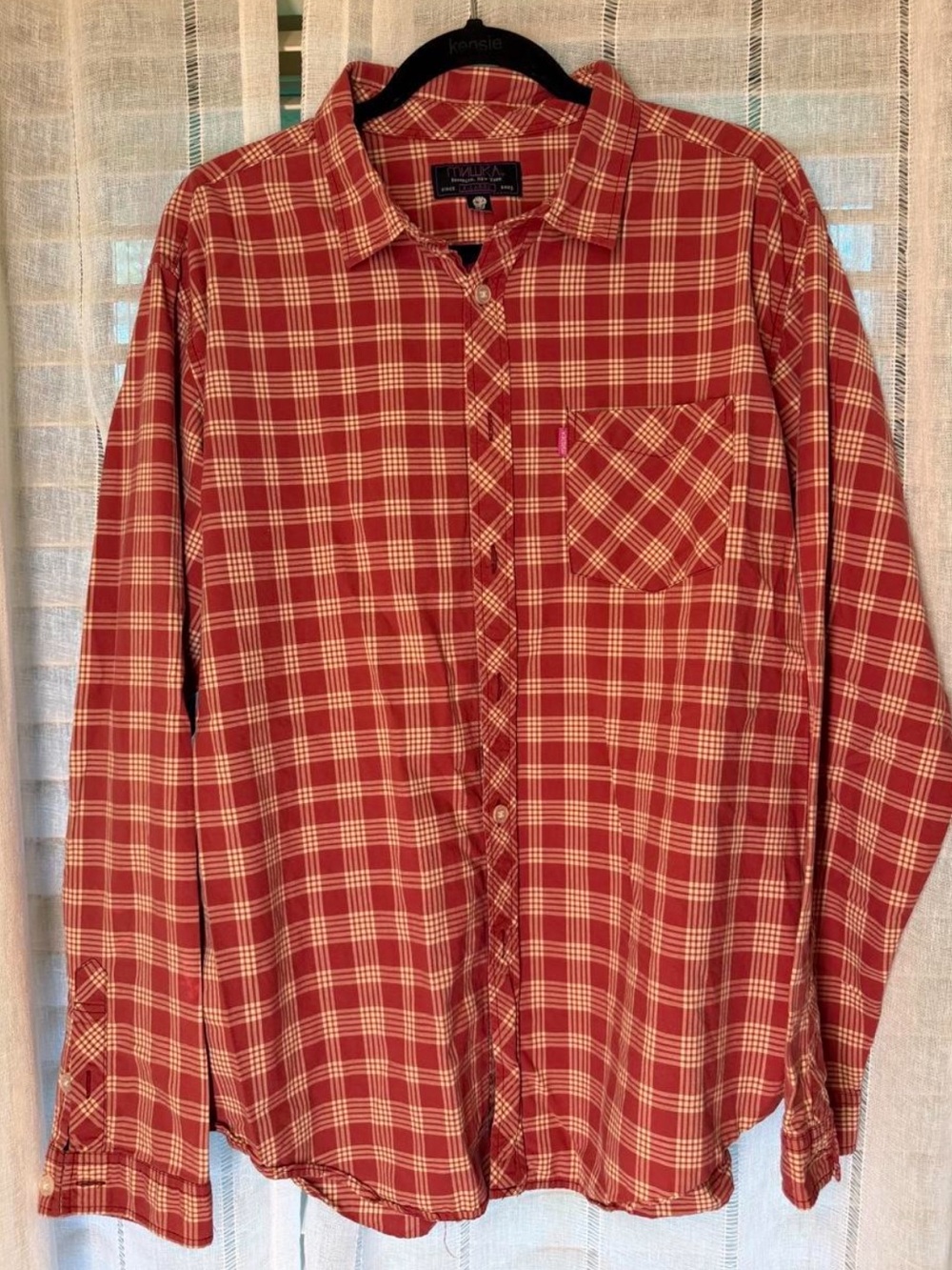 Red Plaid Long-Sleeve Shirt - MNWKA